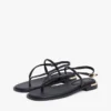 Sandalias de piel con detalles metalizados