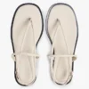 Sandalias de piel con detalles metalizados Sandalias de piel con detalles metalizados