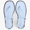 Sandalias de piel con detalles metalizados