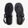 Sandalias de piel con detalles metalizados