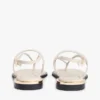 Sandalias de piel con detalles metalizados Sandalias de piel con detalles metalizados