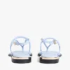 Sandalias de piel con detalles metalizados