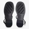 Sandalias de piel con detalles metalizados