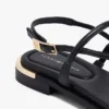 Sandalias de piel con detalles metalizados