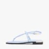 Sandalias de piel con detalles metalizados