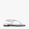 Sandalias de piel metalizada