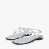 Sandalias de piel metalizada