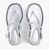 Sandalias de piel metalizada