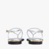 Sandalias de piel metalizada