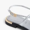 Sandalias de piel metalizada
