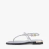 Sandalias de piel metalizada