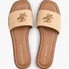 Sandalias de tiras con monograma bordado
