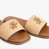 Sandalias de tiras con monograma bordado