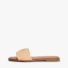 Sandalias de tiras con monograma bordado