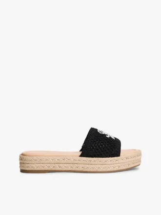 Sandalias tipo alpargata con monograma en letra cursiva