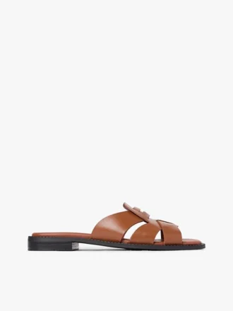 Sandalias tipo mocasín de cuero