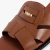 Sandalias tipo mocasín de cuero