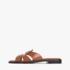 Sandalias tipo mocasín de cuero
