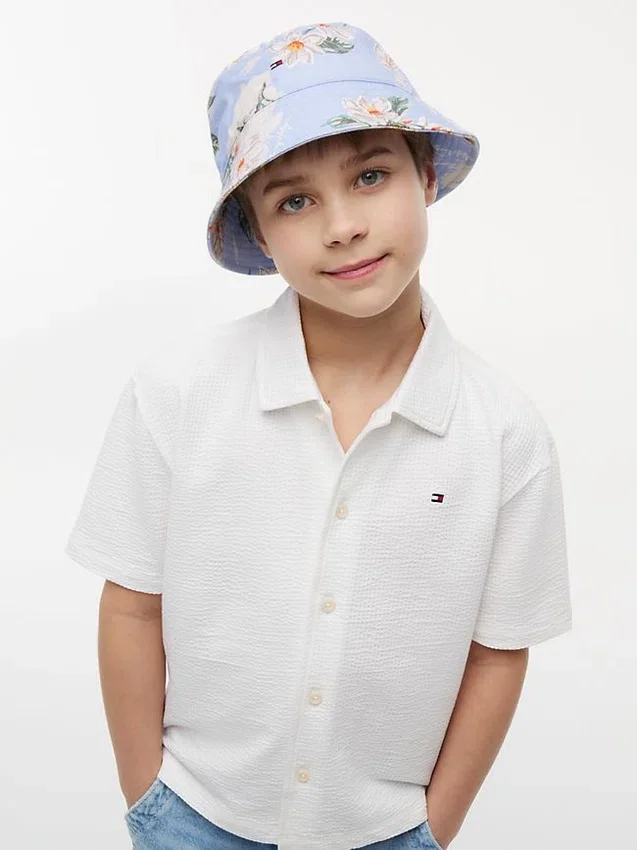 Sombrero de pescador con estampado floral para niños Sombrero de pescador con estampado floral para niños