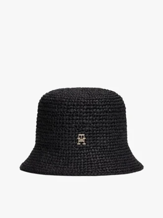Sombrero de rafia de ganchillo