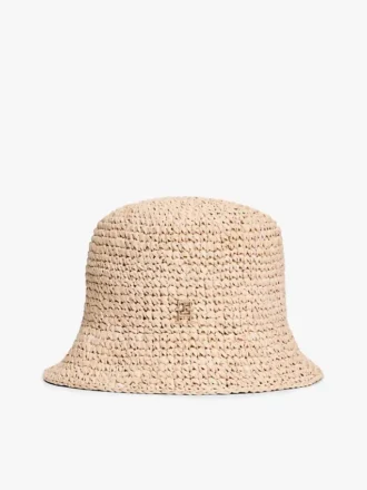Sombrero de rafia de ganchillo