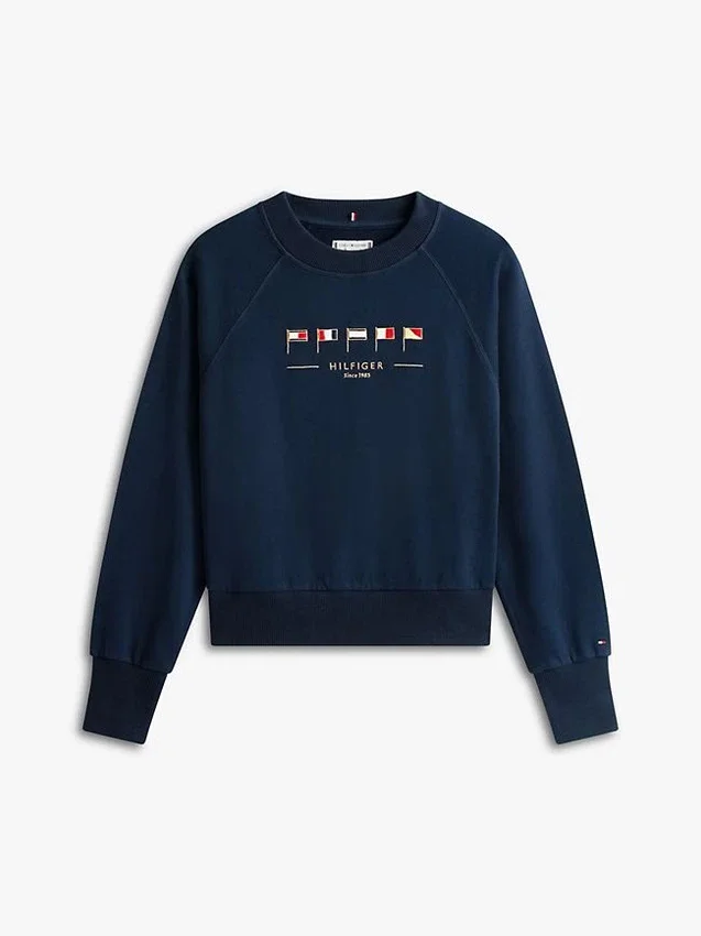 Sudadera con bandera náutica bordada Sudadera con bandera náutica bordada
