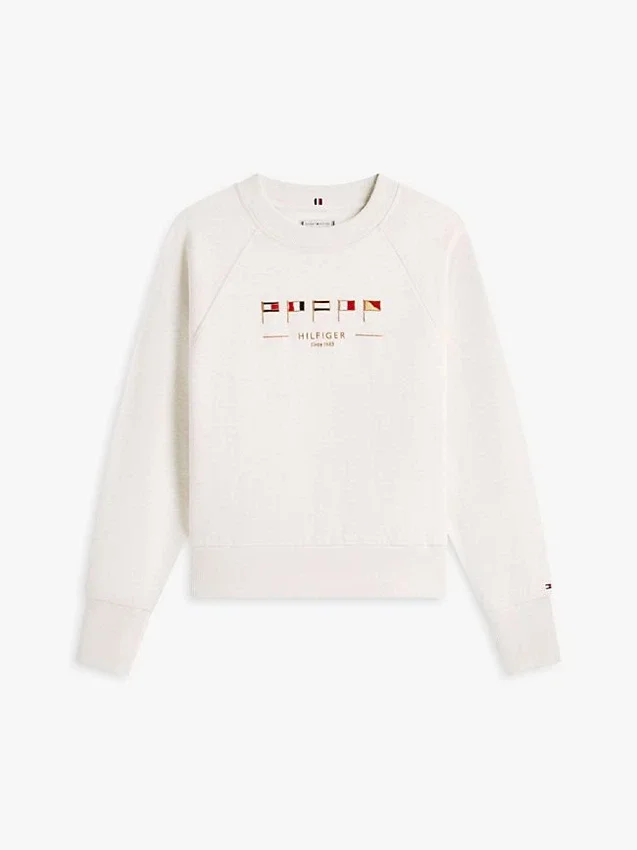 Sudadera con bandera náutica bordada Sudadera con bandera náutica bordada