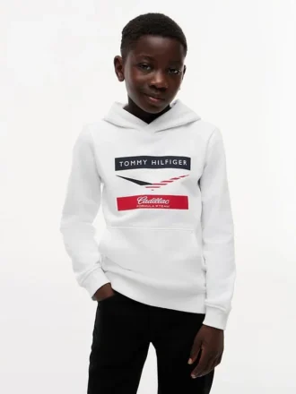 Sudadera con capucha Chevron Tommy x Cadillac F1® Team para niños