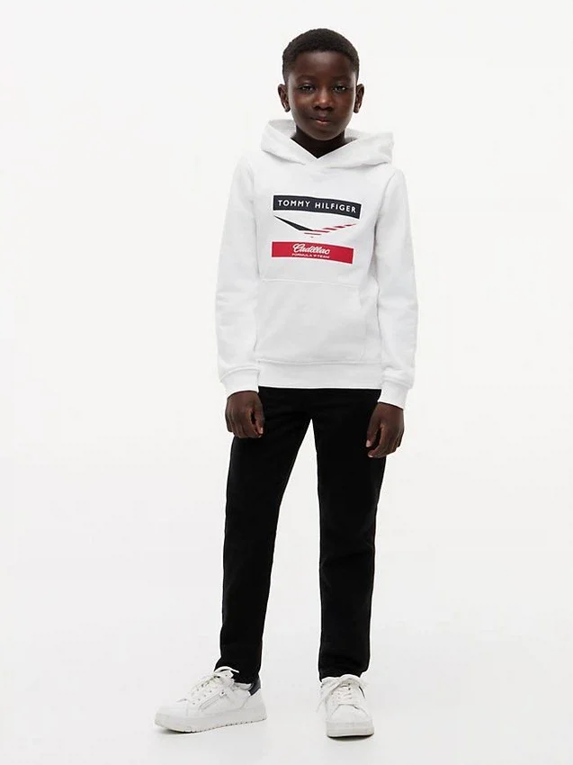 Sudadera con capucha Chevron Tommy x Cadillac F1® Team para niños Sudadera con capucha Chevron Tommy x Cadillac F1® Team para niños