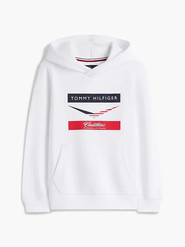 Sudadera con capucha Chevron Tommy x Cadillac F1® Team para niños Sudadera con capucha Chevron Tommy x Cadillac F1® Team para niños