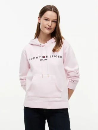 Sudadera con capucha de felpa con el logotipo de Tommy