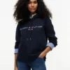 Sudadera con capucha de felpa con el logotipo de Tommy Sudadera con capucha de felpa con el logotipo de Tommy