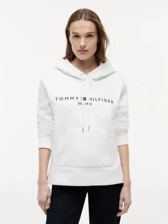 Sudadera con capucha de felpa con el logotipo de Tommy