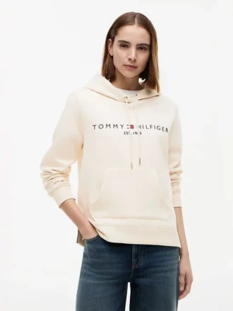 Sudadera con capucha de felpa con el logotipo de Tommy