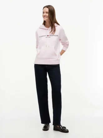 Sudadera con capucha de felpa con el logotipo de Tommy