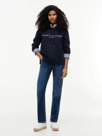 Sudadera con capucha de felpa con el logotipo de Tommy