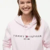 Sudadera con capucha de felpa con el logotipo de Tommy Sudadera con capucha de felpa con el logotipo de Tommy