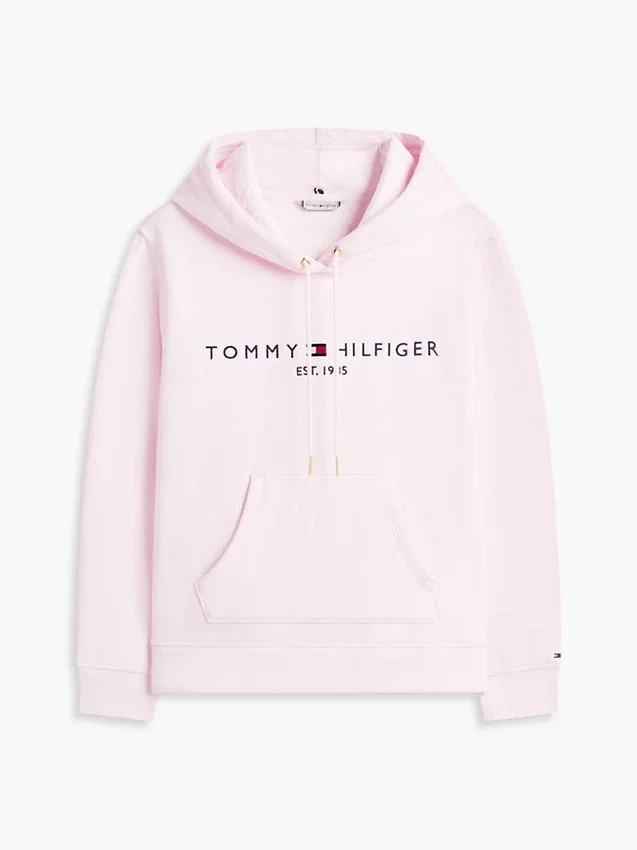 Sudadera con capucha de felpa con el logotipo de Tommy Sudadera con capucha de felpa con el logotipo de Tommy
