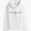 Sudadera con capucha de felpa con el logotipo de Tommy Sudadera con capucha de felpa con el logotipo de Tommy