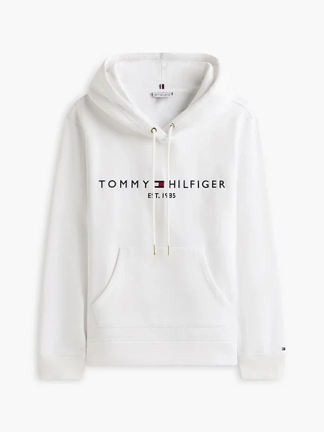 Sudadera con capucha de felpa con el logotipo de Tommy Sudadera con capucha de felpa con el logotipo de Tommy