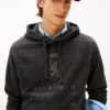 Sudadera con capucha jaspeada con el logotipo de Hilfiger Sudadera con capucha jaspeada con el logotipo de Hilfiger