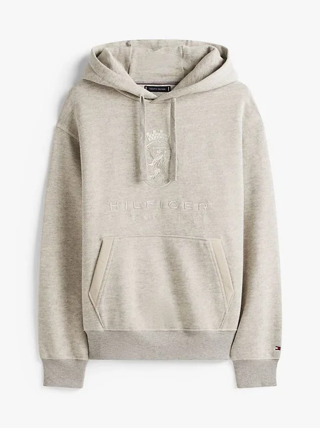 Sudadera con capucha jaspeada con el logotipo de Hilfiger Sudadera con capucha jaspeada con el logotipo de Hilfiger
