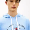 Sudadera con capucha para dormir de piqué con el logotipo de Hilfiger Sudadera con capucha para dormir de piqué con el logotipo de Hilfiger