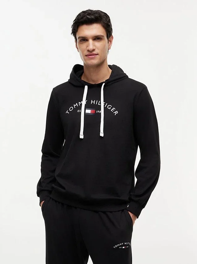 Sudadera con capucha para dormir Hilfiger Logo Pique Sudadera con capucha para dormir Hilfiger Logo Pique