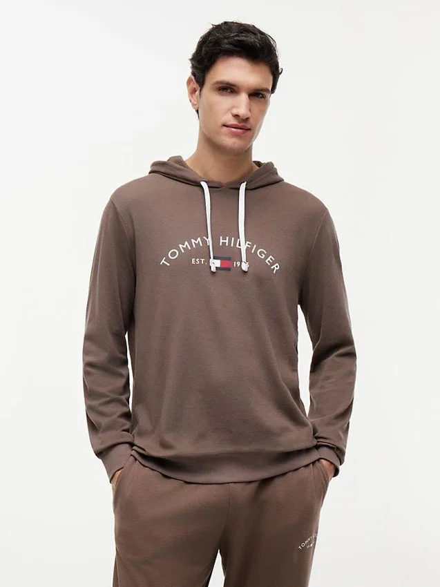 Sudadera con capucha para dormir Hilfiger Logo Pique Sudadera con capucha para dormir Hilfiger Logo Pique