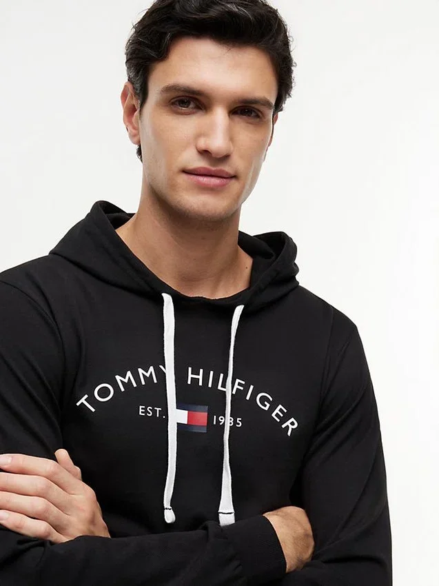 Sudadera con capucha para dormir Hilfiger Logo Pique Sudadera con capucha para dormir Hilfiger Logo Pique