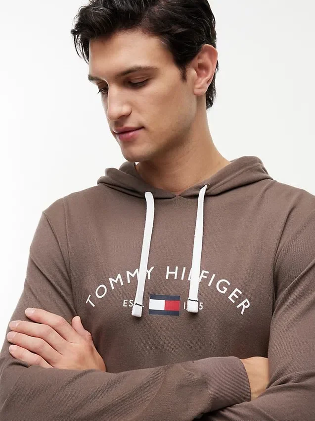 Sudadera con capucha para dormir Hilfiger Logo Pique Sudadera con capucha para dormir Hilfiger Logo Pique