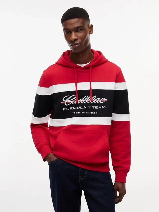 Sudadera con capucha Tommy x Cadillac F1® Team Script Sudadera con capucha Tommy x Cadillac F1® Team Script