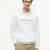 Sudadera con capucha y bandera náutica bordada