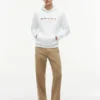 Sudadera con capucha y bandera náutica bordada
